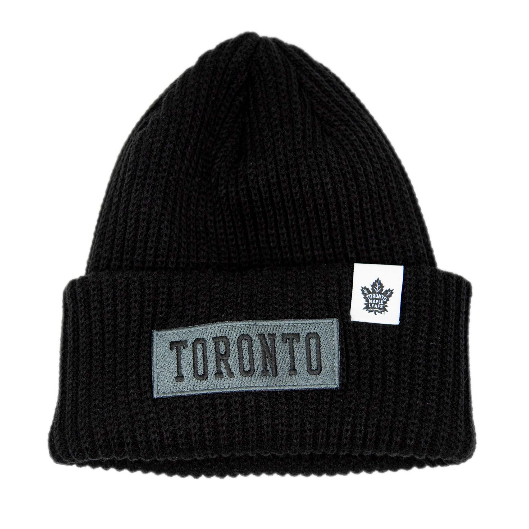 Maple Leafs Adult High Cuff Beanie - BLACK