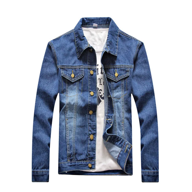 Men's Denim Long-Sleeved Jacket