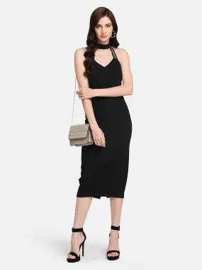 Midi Dress With Embellished Straps