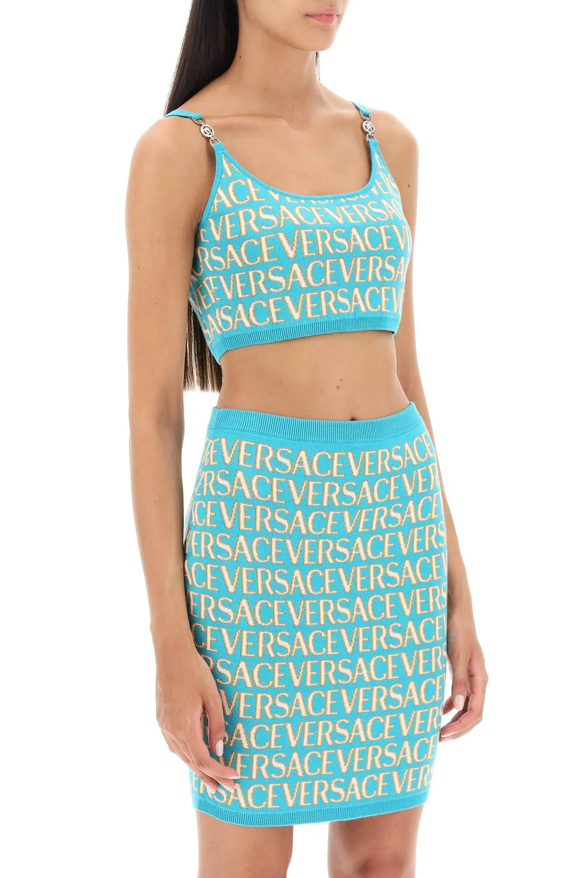 Monogram Knit Crop Top