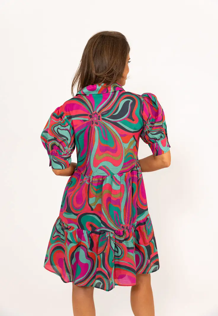 Multi Jewel Swirl Dress