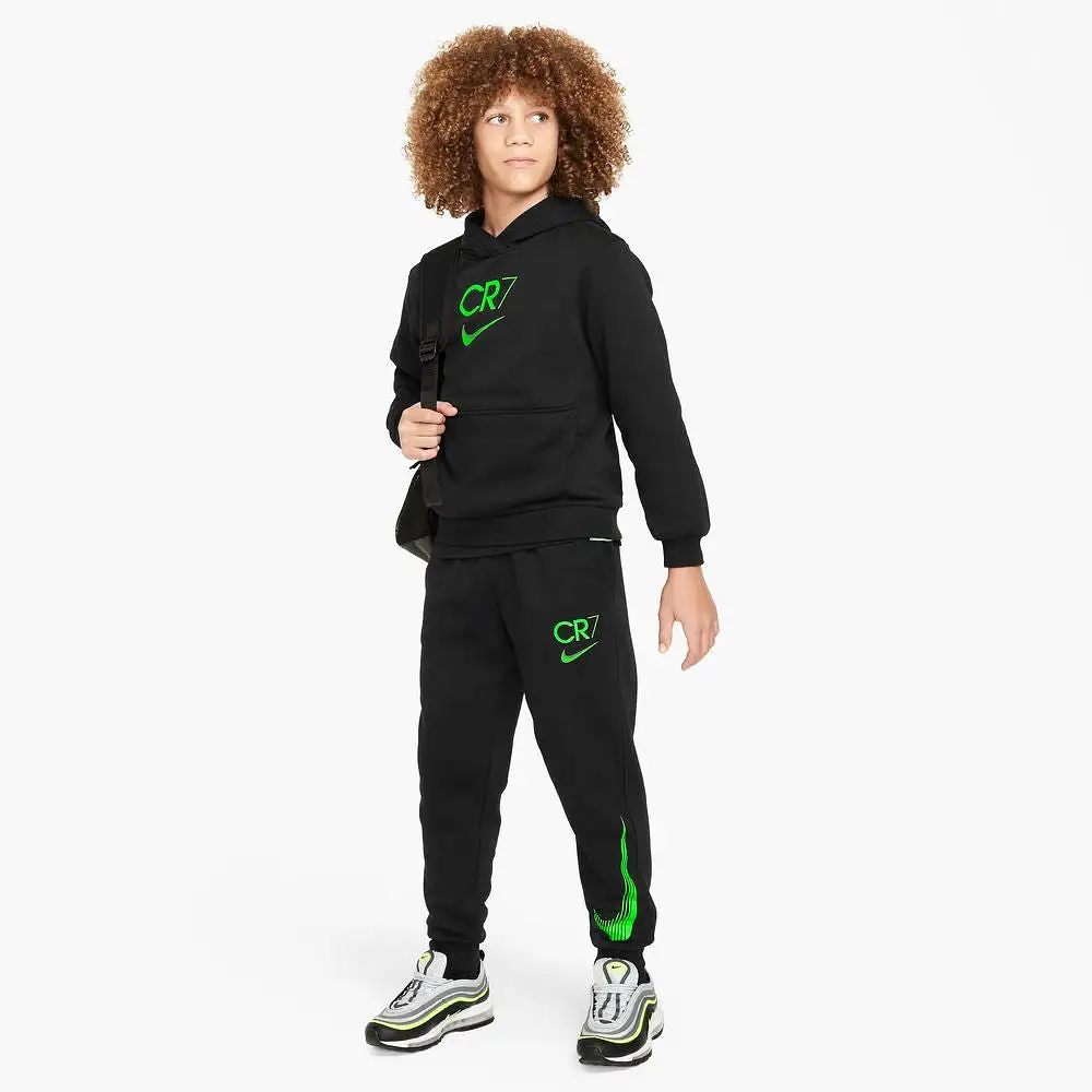 Nike Youth CR7 Fleece Football Jogger Pants (Black/Green Strike)