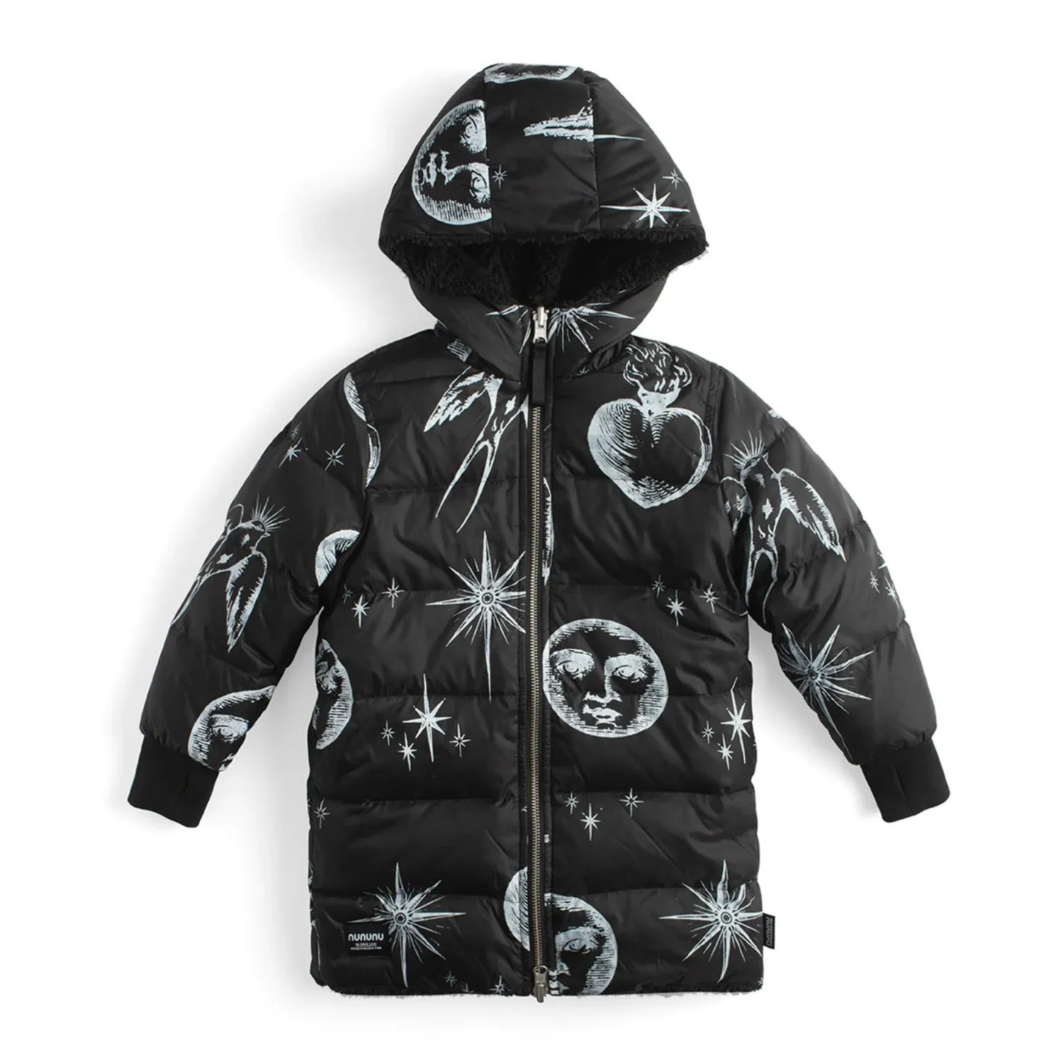 Nununu Kids ALL INKED Reversible Down Jacket - Black