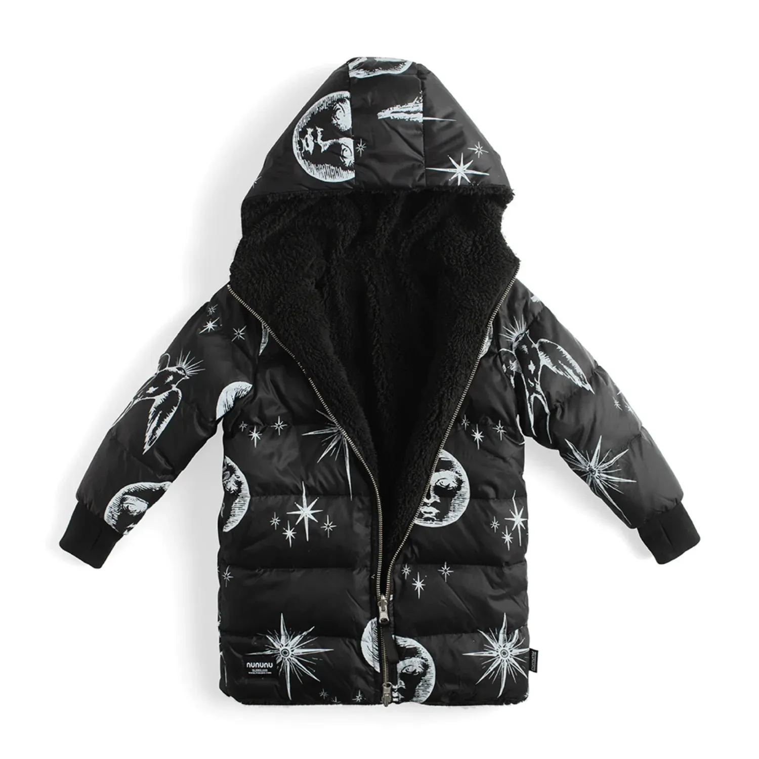 Nununu Kids ALL INKED Reversible Down Jacket - Black