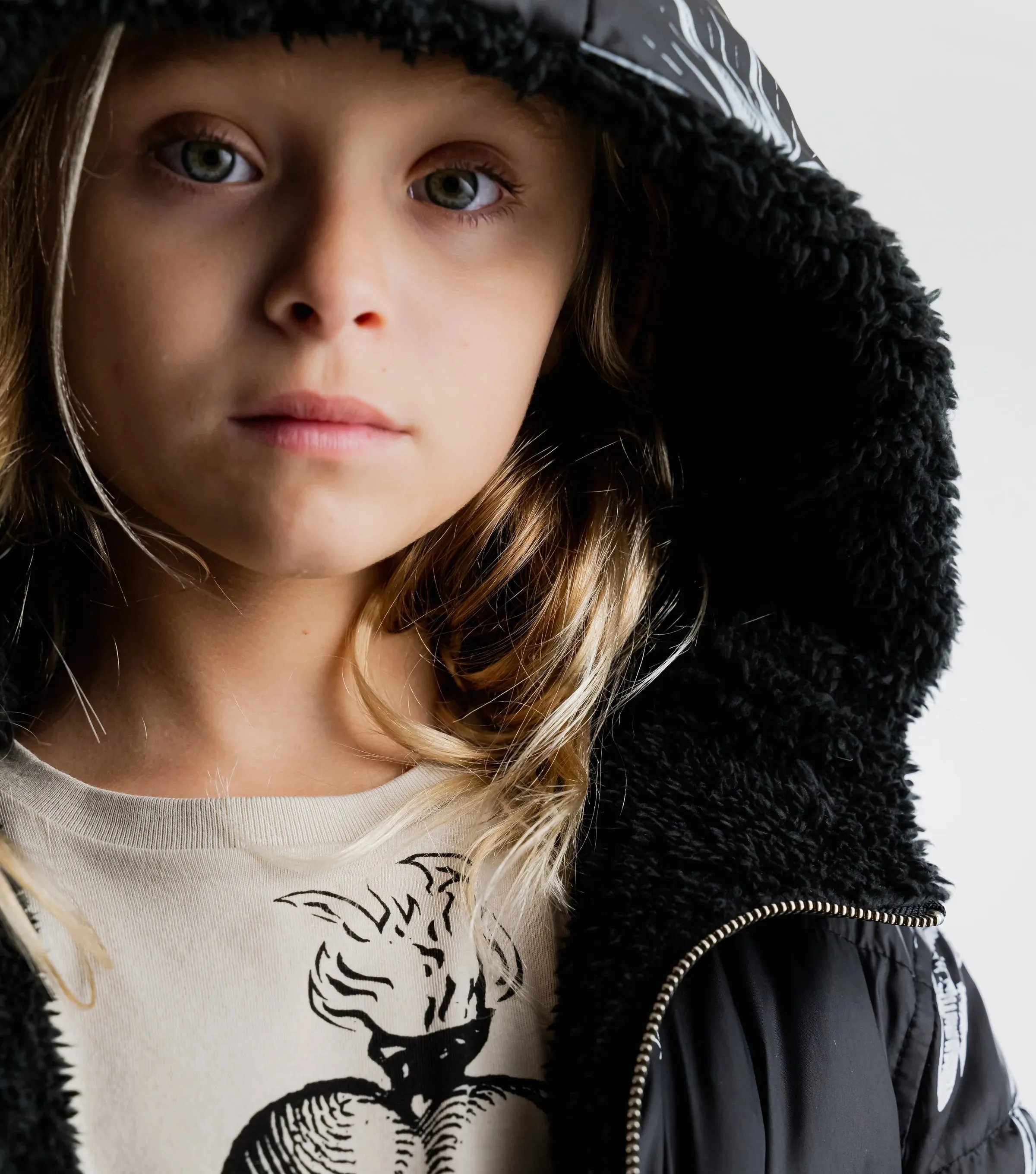 Nununu Kids ALL INKED Reversible Down Jacket - Black