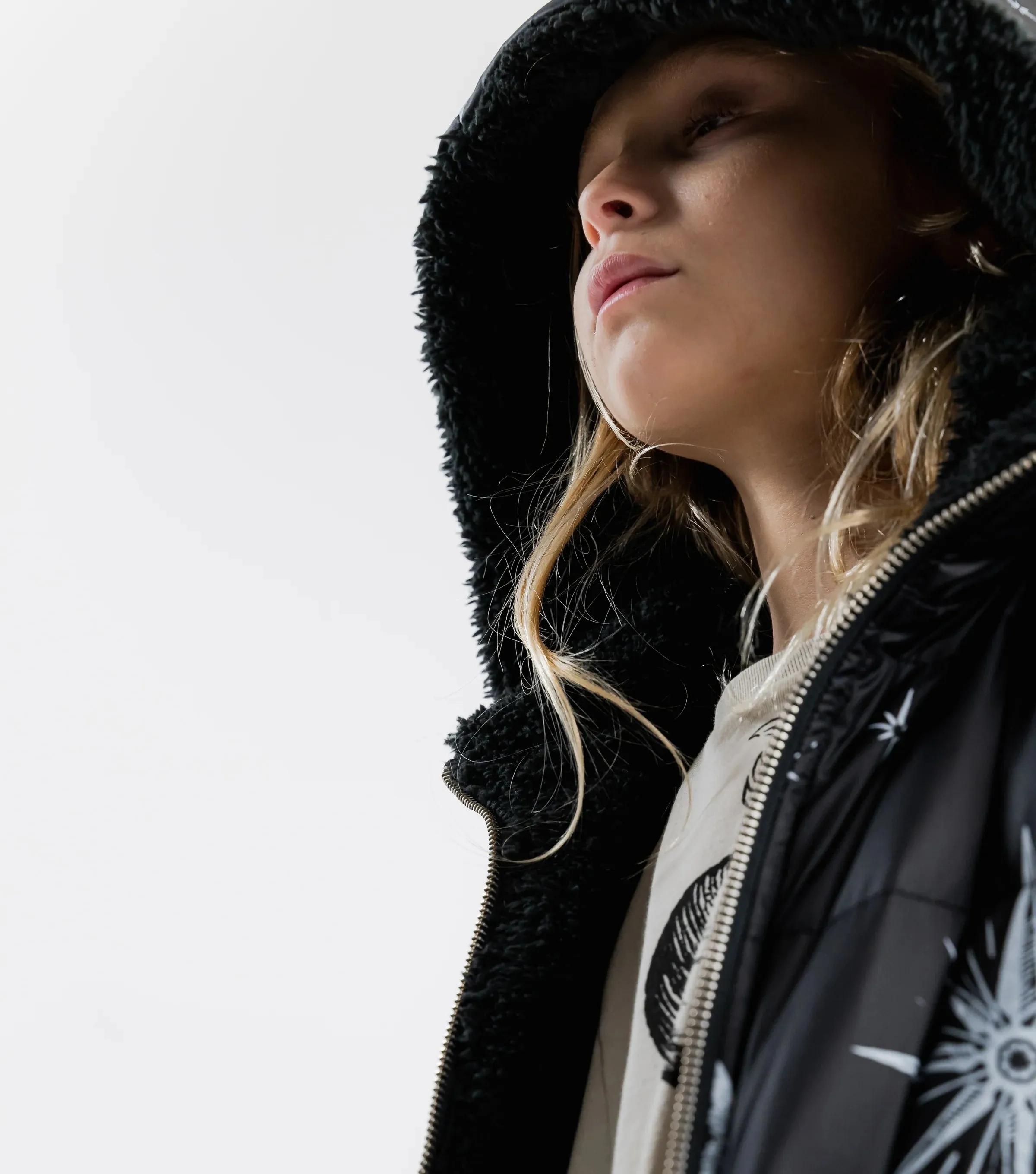 Nununu Kids ALL INKED Reversible Down Jacket - Black