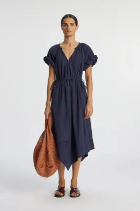 Odin Poplin Dress - Maritime Navy