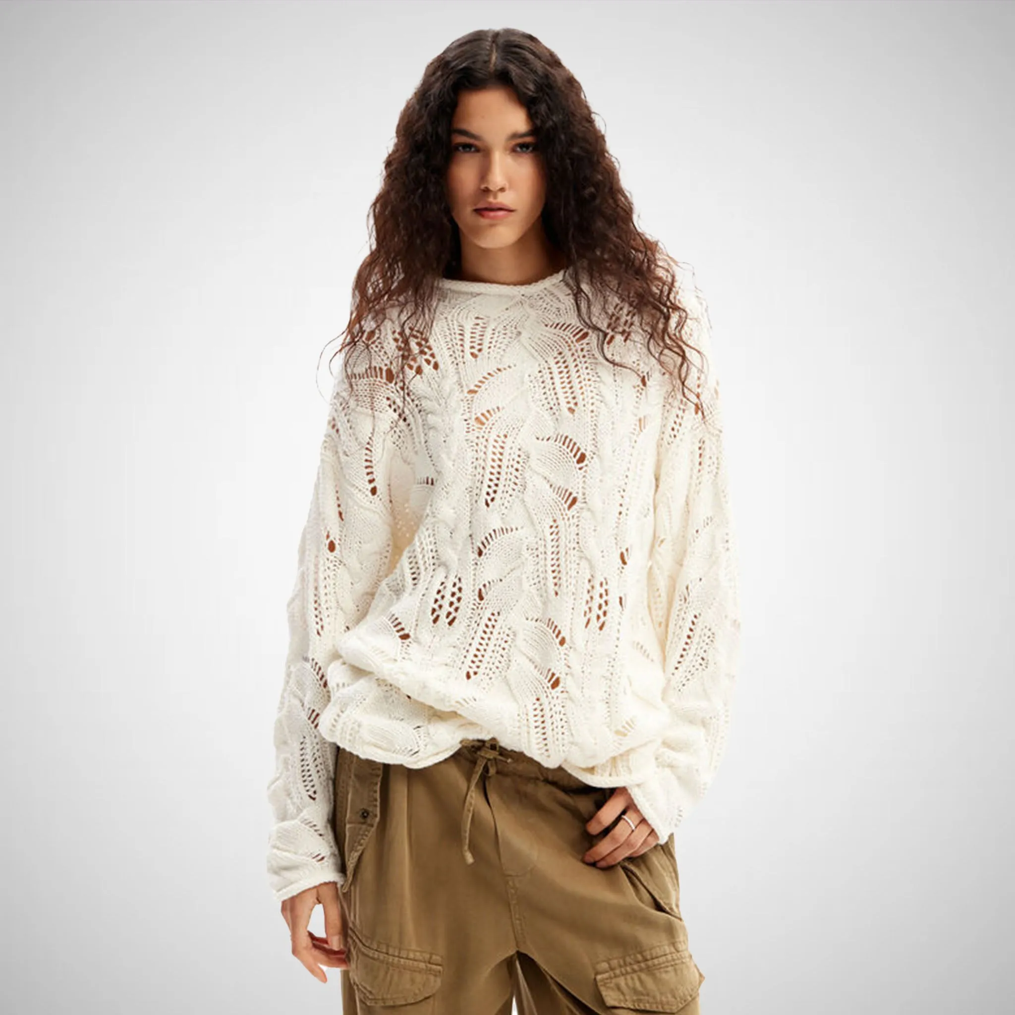 Oversize Openwork Pullover