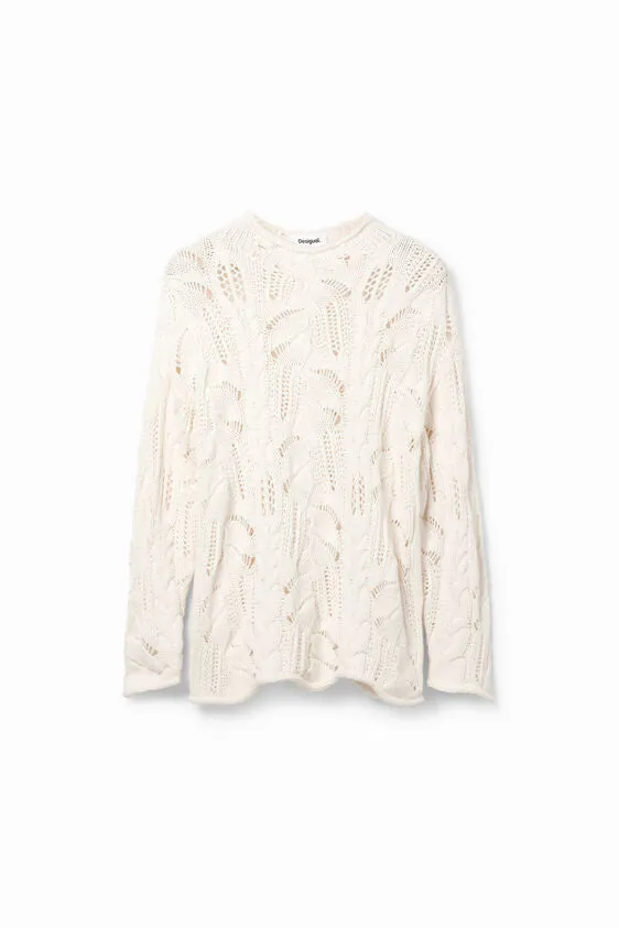 Oversize Openwork Pullover