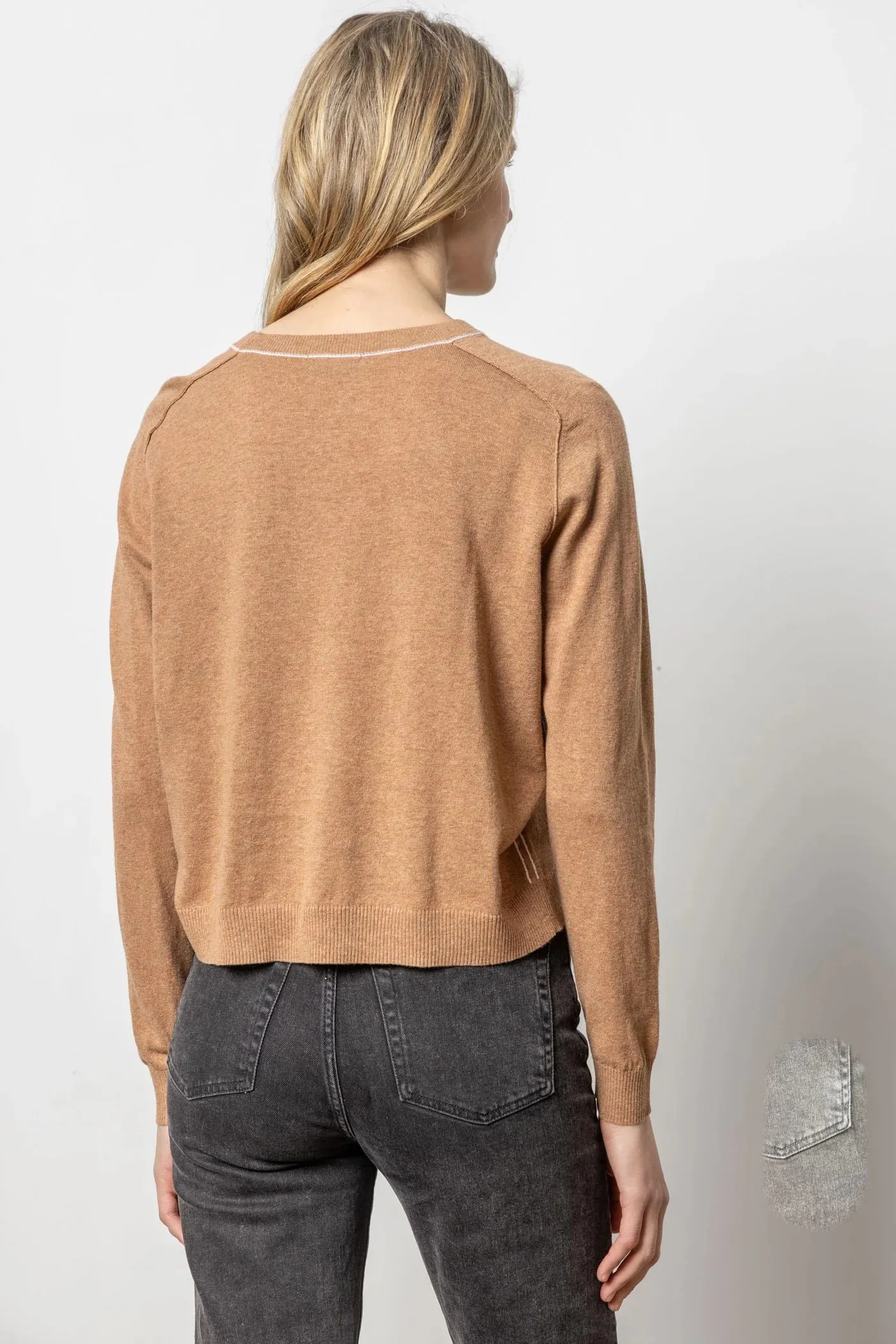 Oversized Saddle Sleeve Sweater in Bourbon