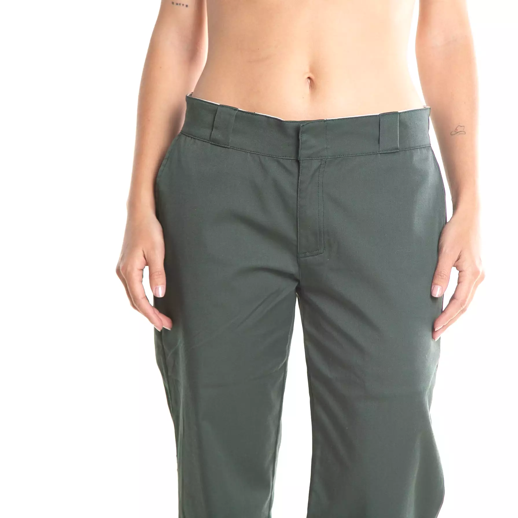 Pantalon Rusty Bobbi Low Rise Straight Twill Pant* Dark Emerald