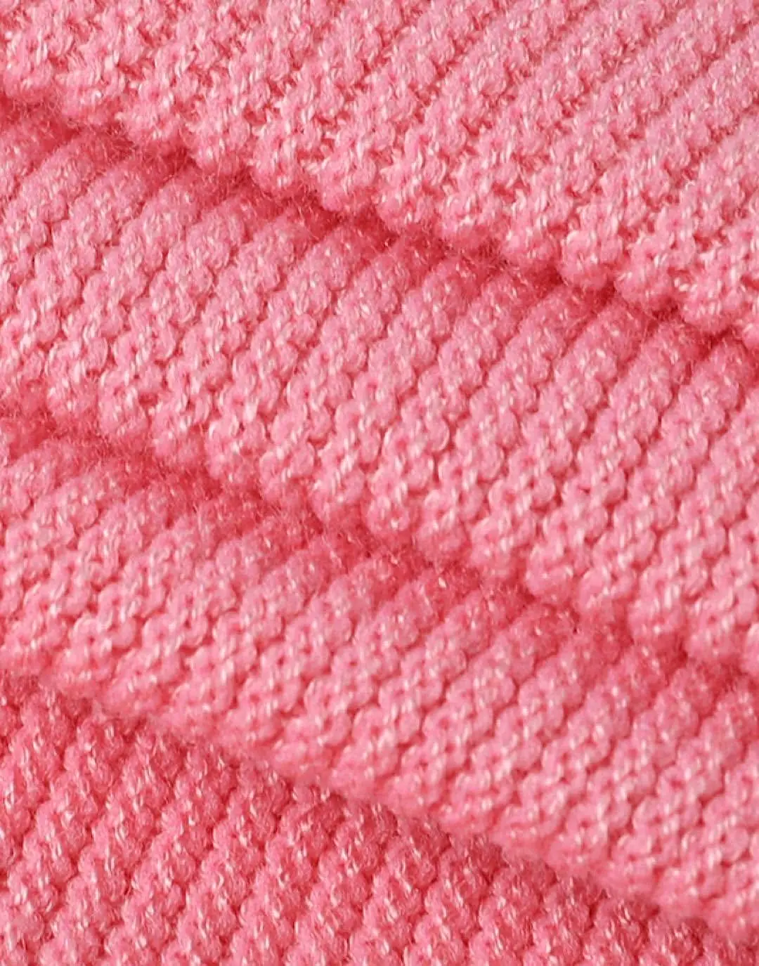 Pink Strappy Crop Knit Top