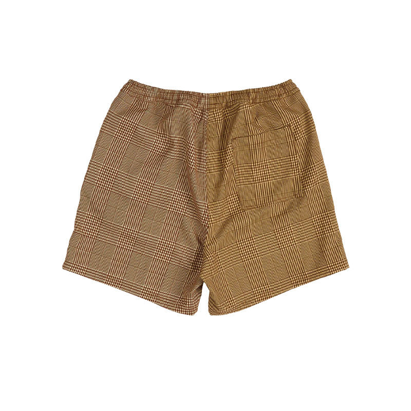 PLEASURES CHASE PLAID SHORTS BROWN P22SP006