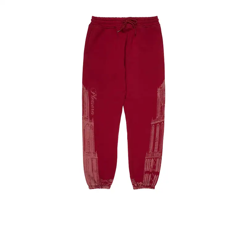 PLEASURES WARSAW SWEATPANTS BURGUNDY P21W033