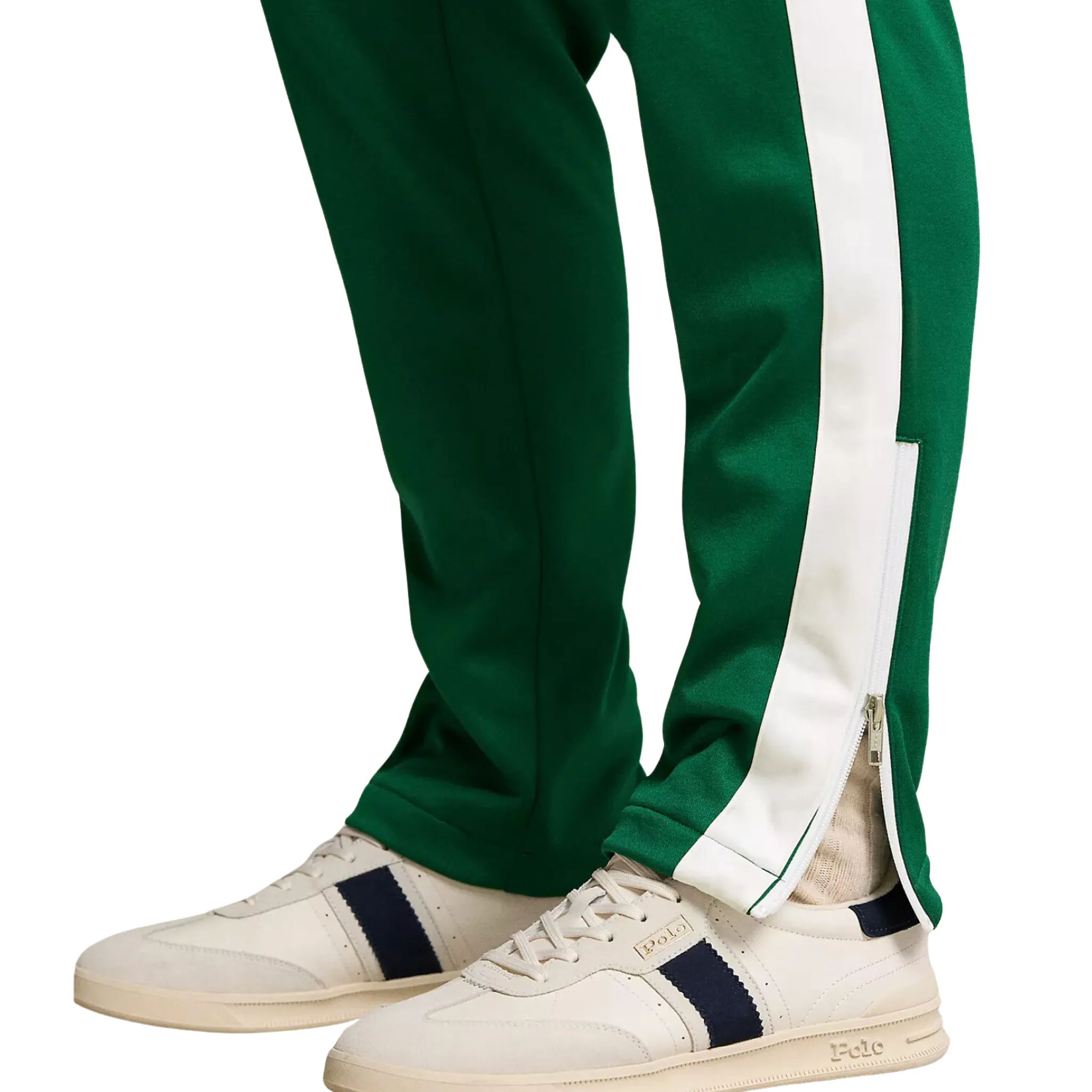 Polo Ralph Lauren Embroidered Fleece Track Pants (Tennis Green/White)