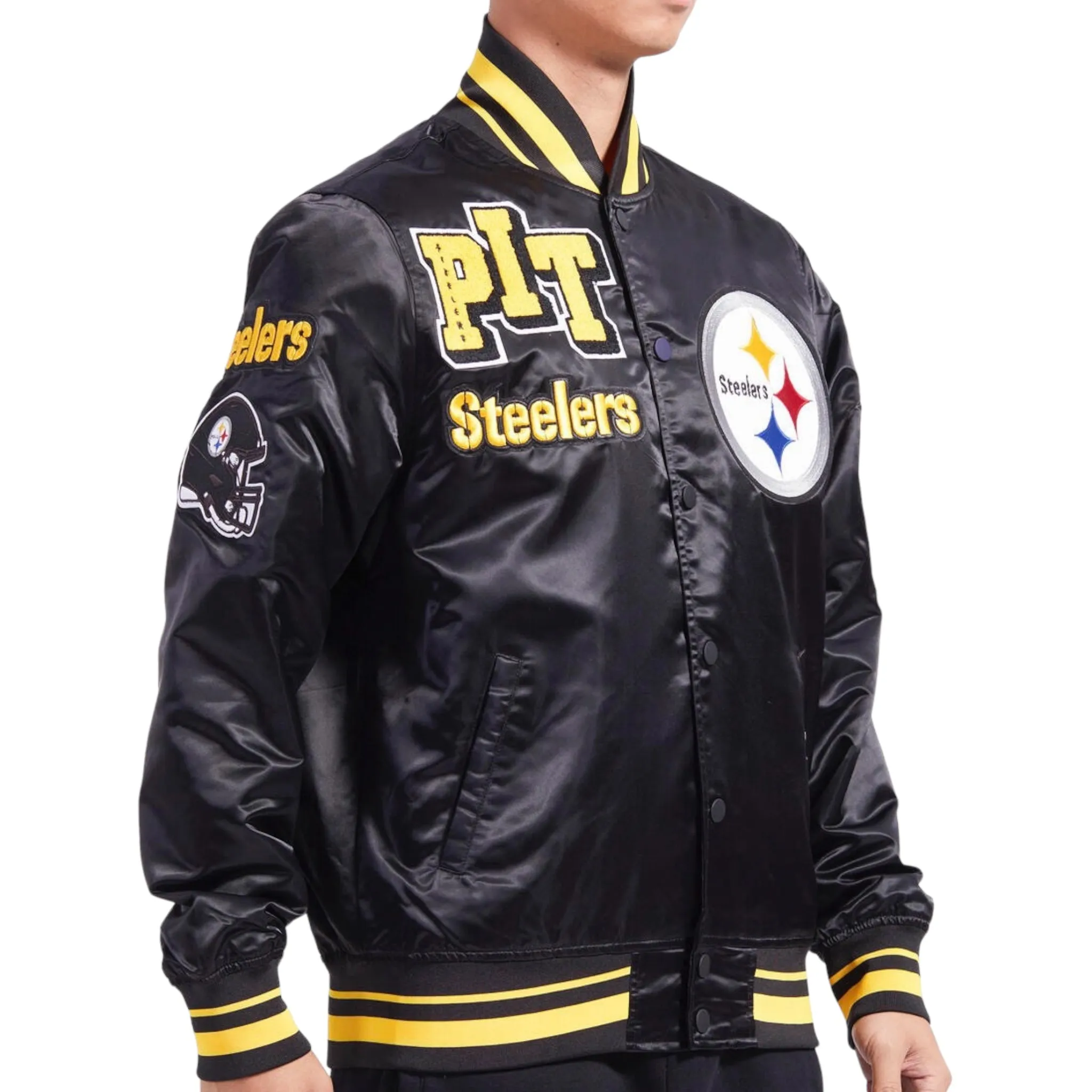 PRO STANDARD: Steelers Mash Up Satin Jacket