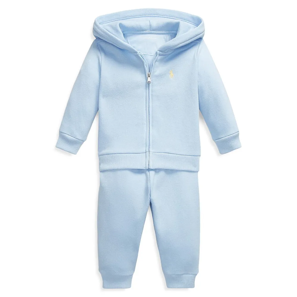 Ralph Lauren Baby Boy's 2-Piece Fleece Full-Zip Hoodie & Pants Set