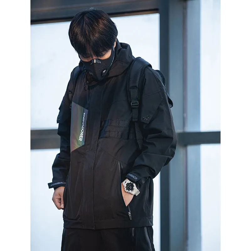 Reflective Black Jacket Men