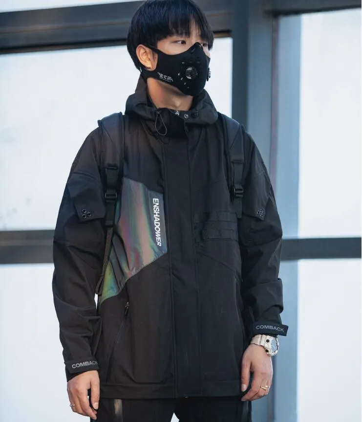 Reflective Black Jacket Men