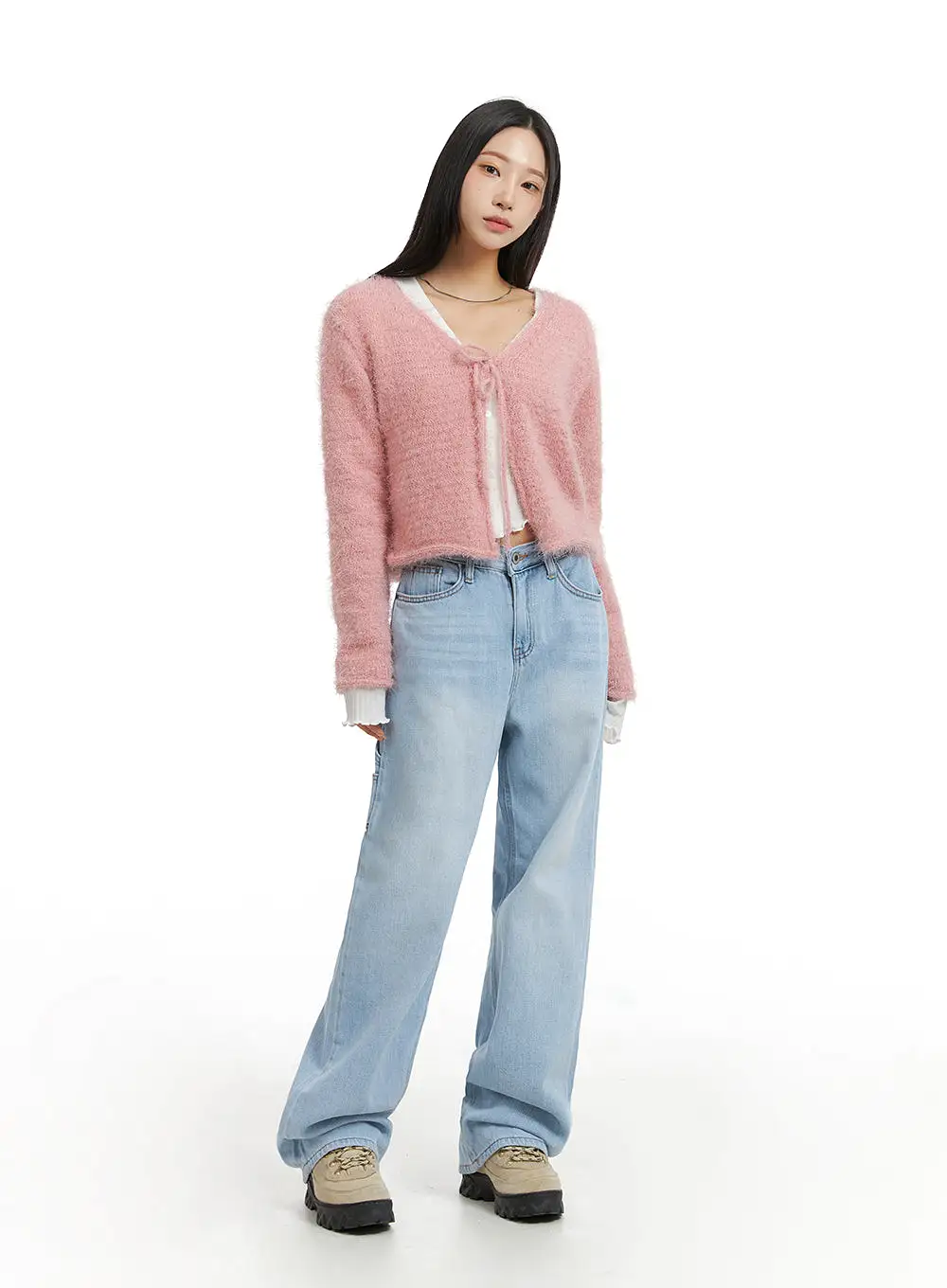 Ribbon Crop Knit Sweater CJ408