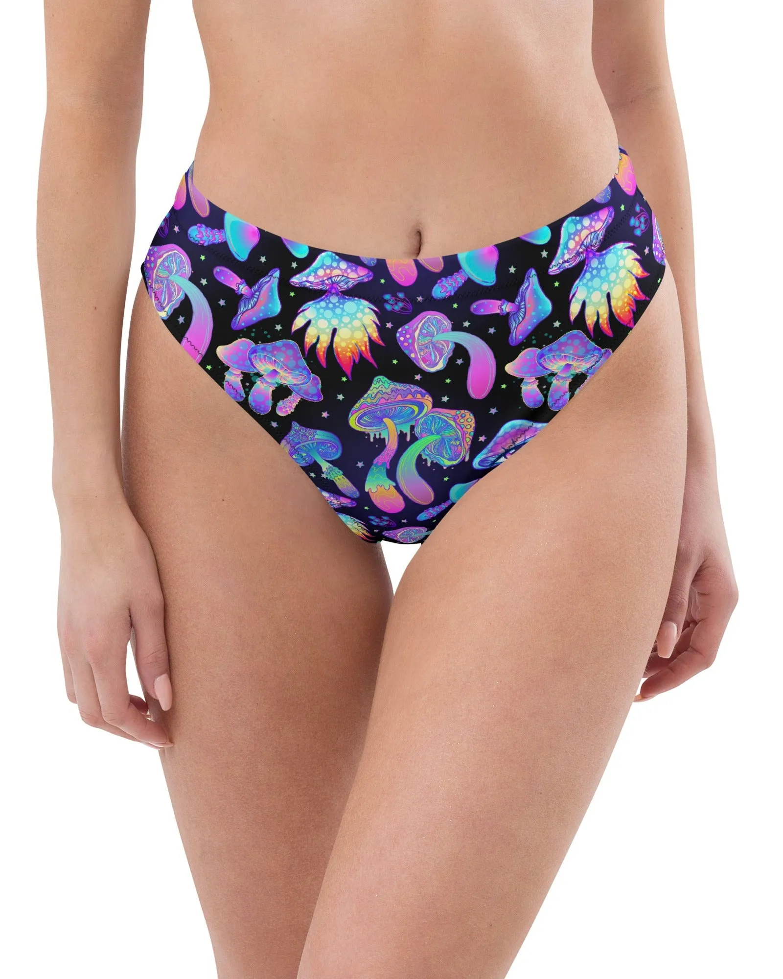 Shroomin Black High Waisted Bottoms