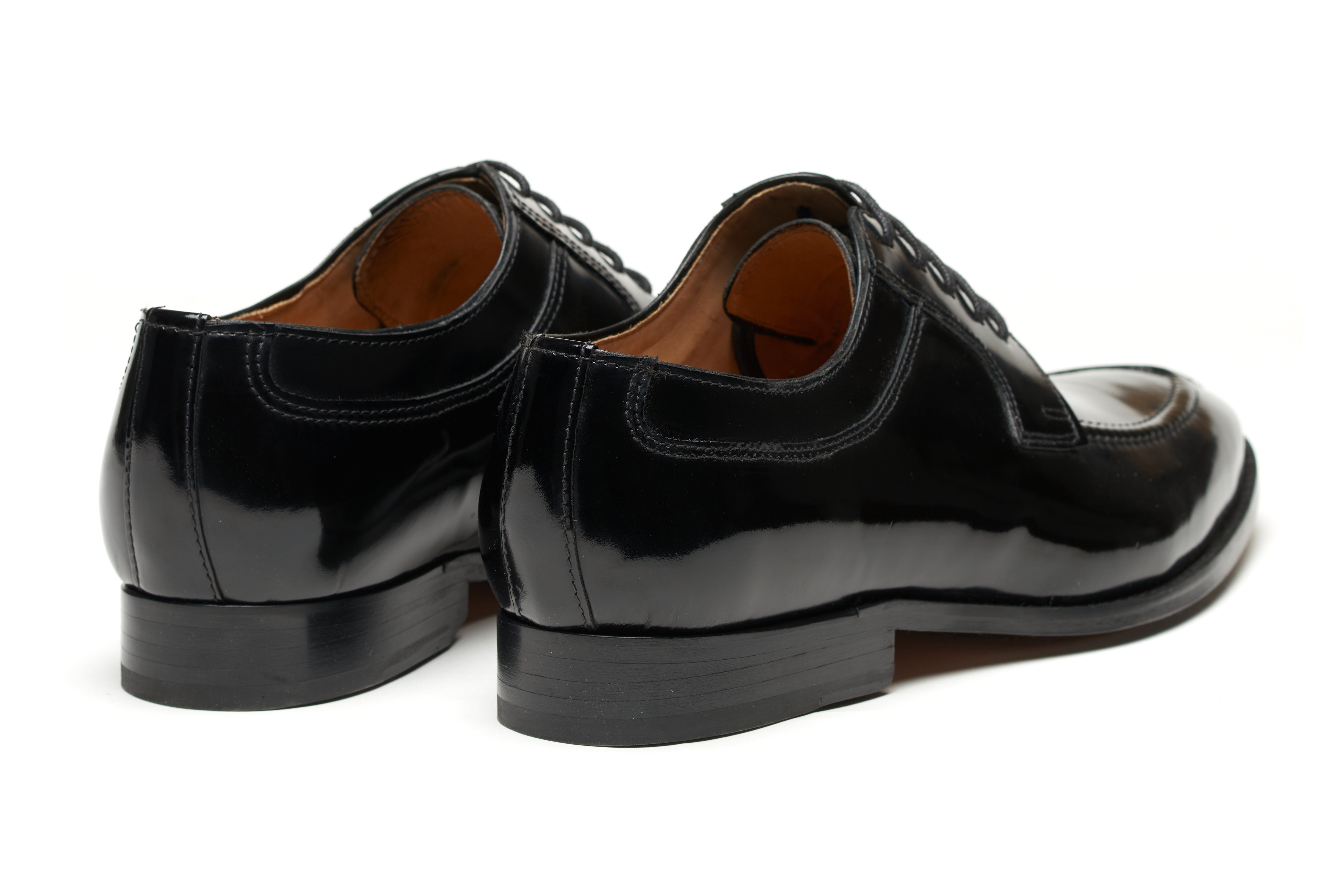 Split Toe Derby - High Gloss Black