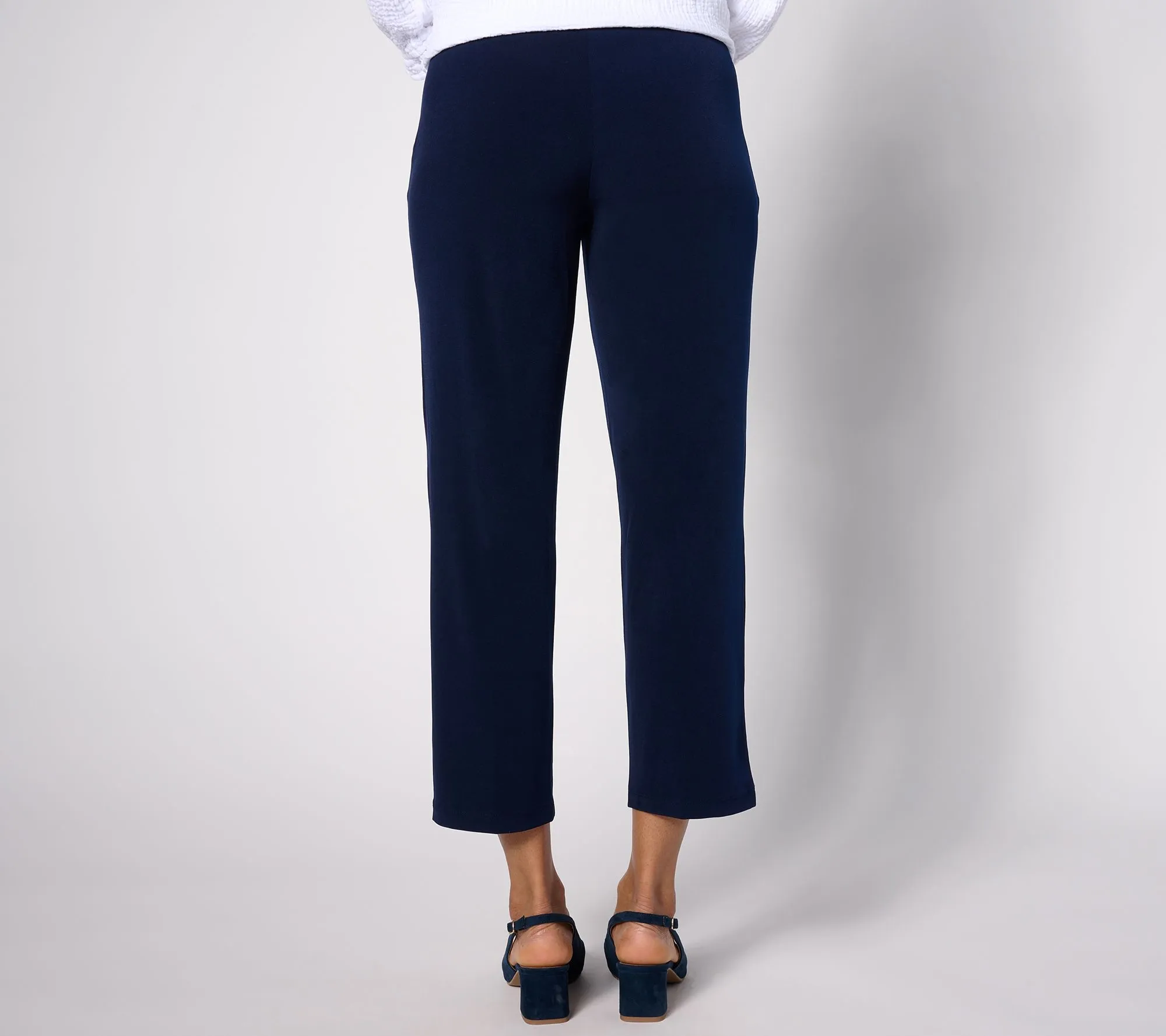 Susan Graver Every Day Regular Liquid Knit Ava Slim Crop Pants