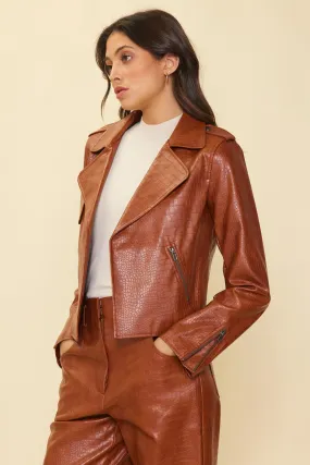 Tan Leather Jacket *Final Sale*