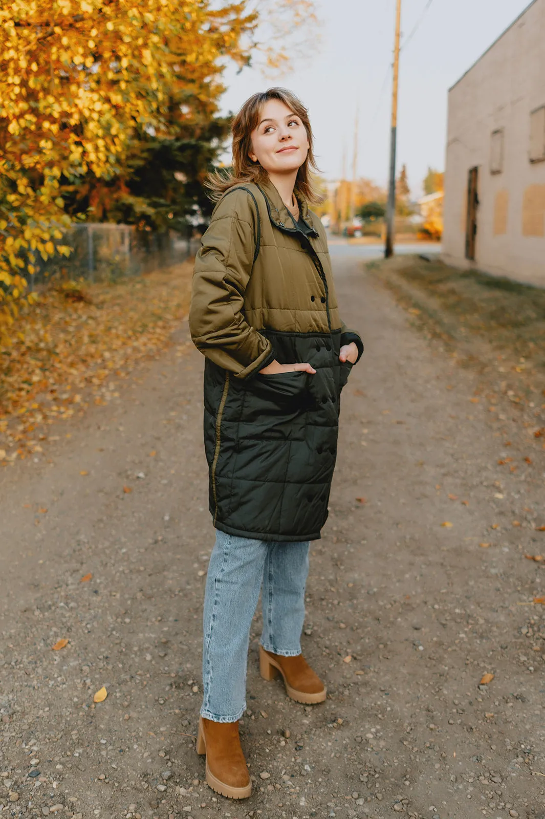 The Babeta Colourblock Jacket - Olive Mix