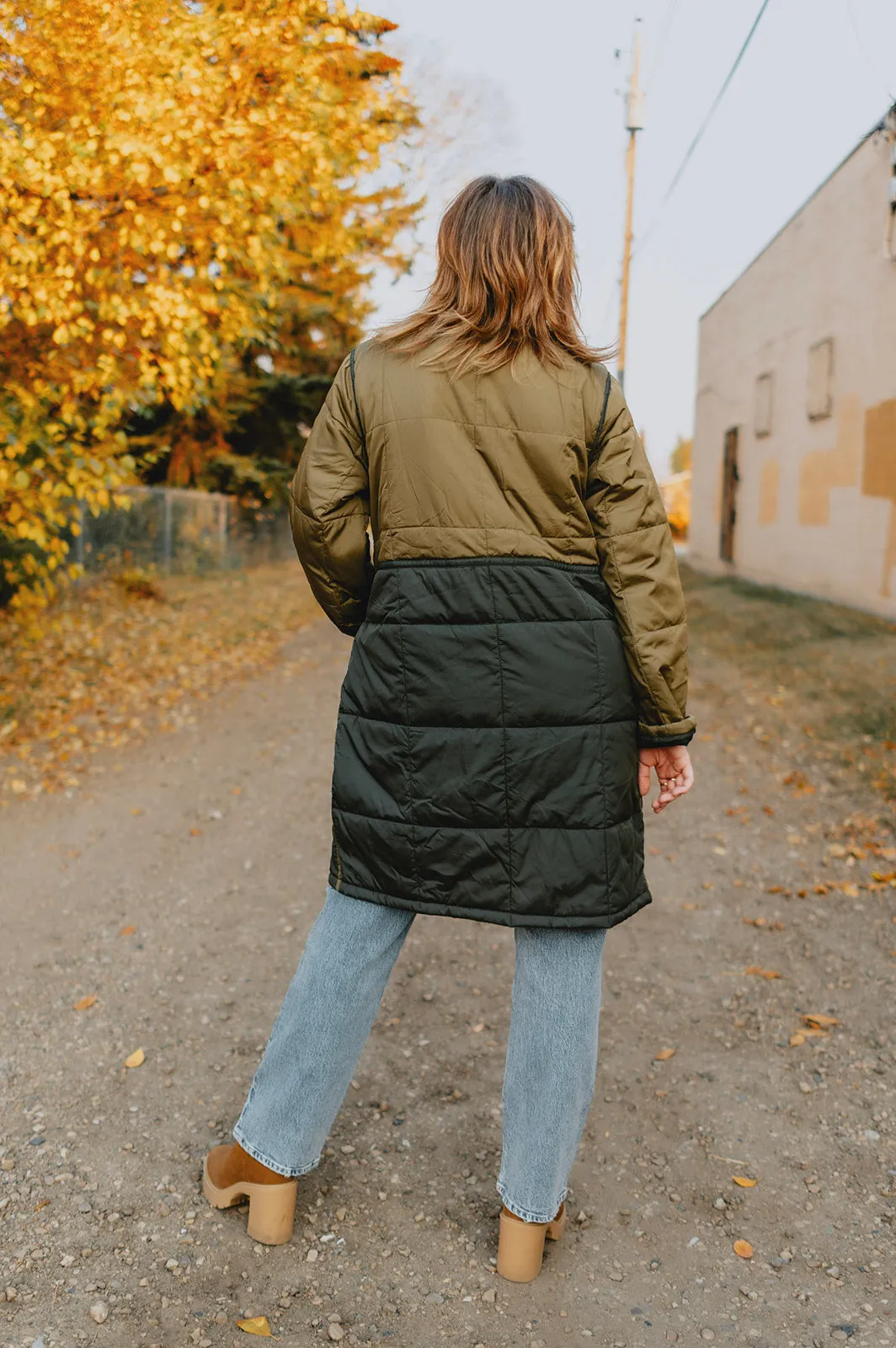 The Babeta Colourblock Jacket - Olive Mix