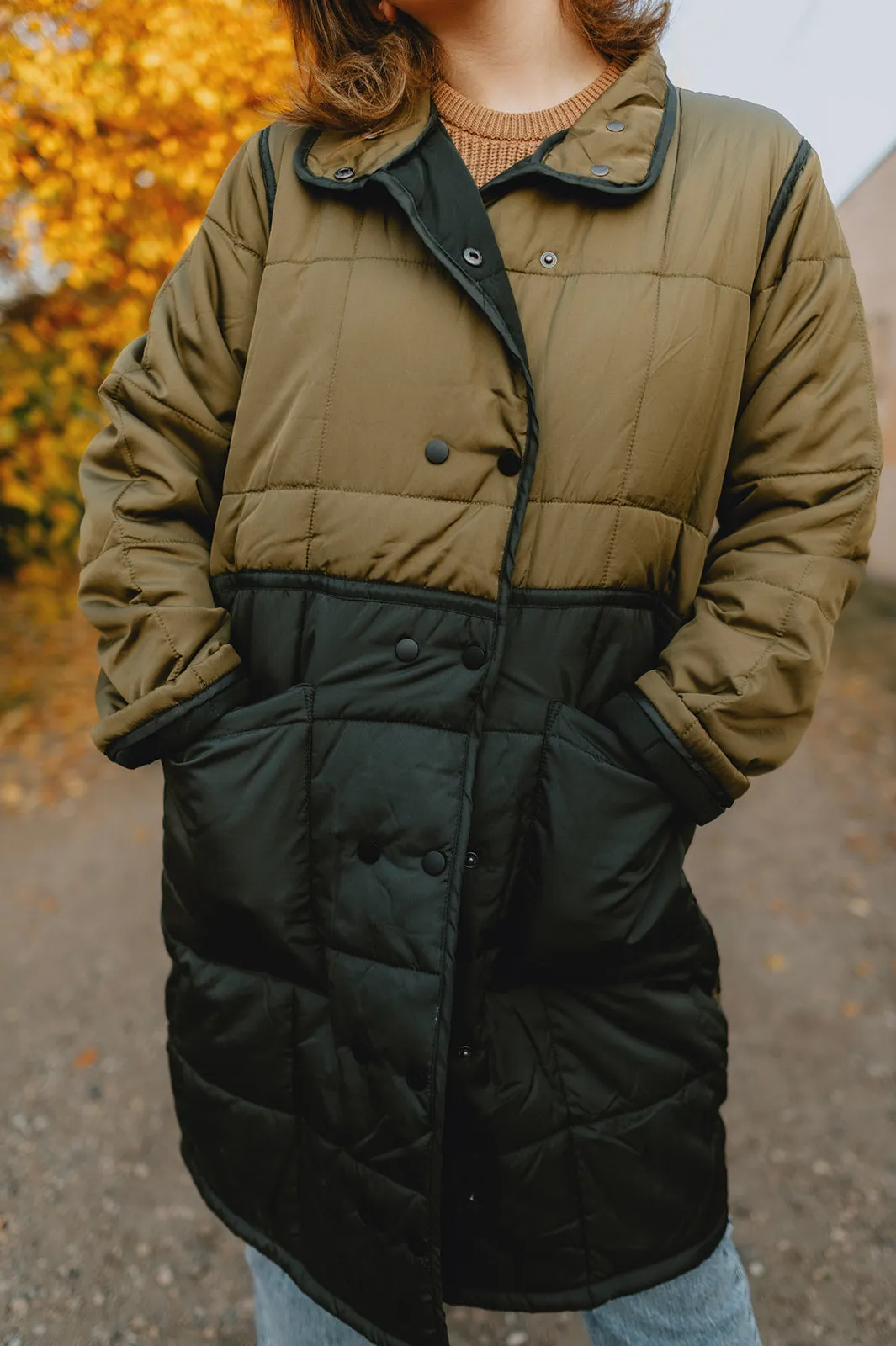 The Babeta Colourblock Jacket - Olive Mix