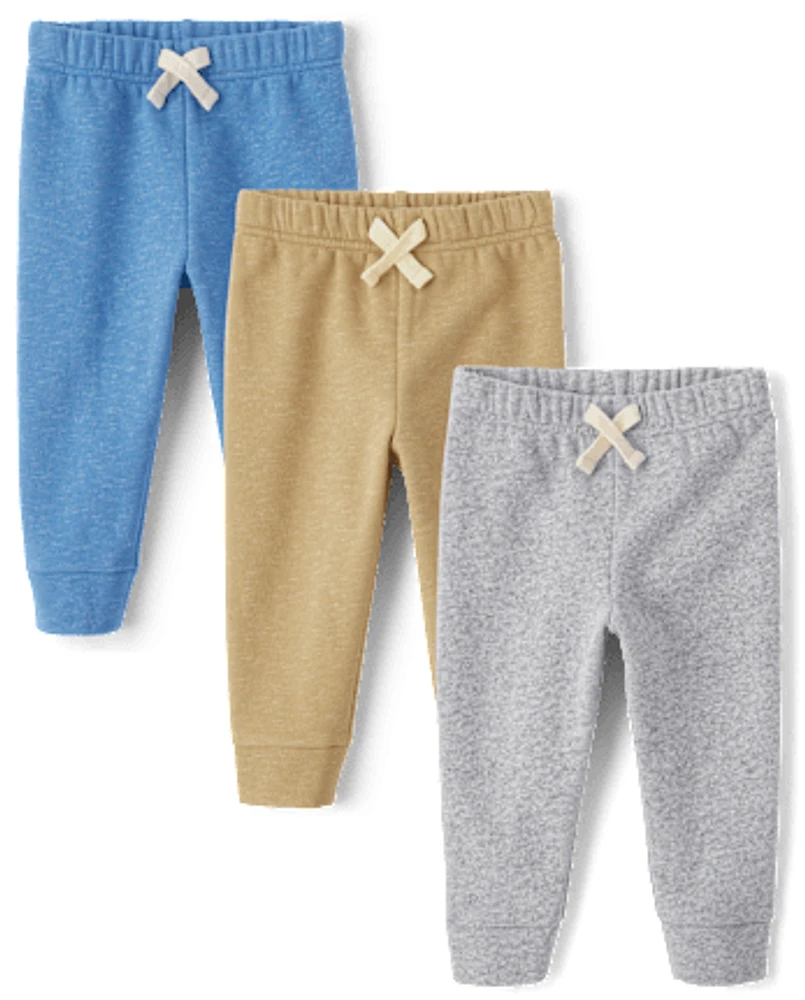 The Children's Place Baby And Toddler Boys Fleece Jogger Pants 3-Pack