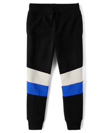 The Children's Place Boys Colorblock Fleece Jogger Pants