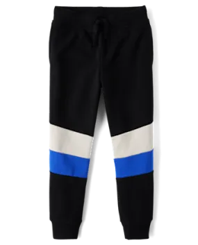 The Children's Place Boys Colorblock Fleece Jogger Pants