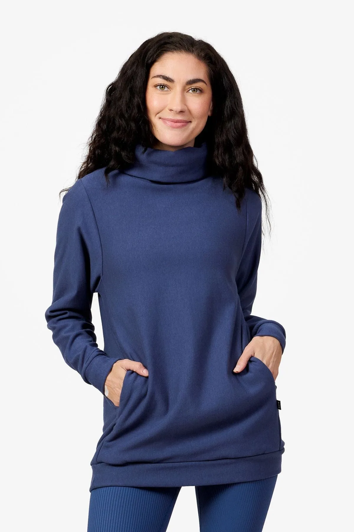 Turtleneck Tunic in Sargasso Sea