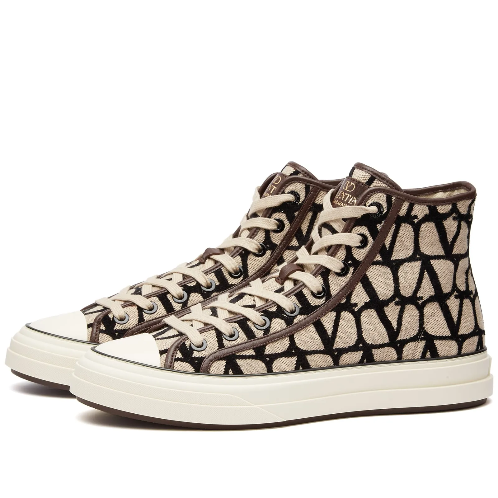 Valentino High Top SneakerNatural & Black