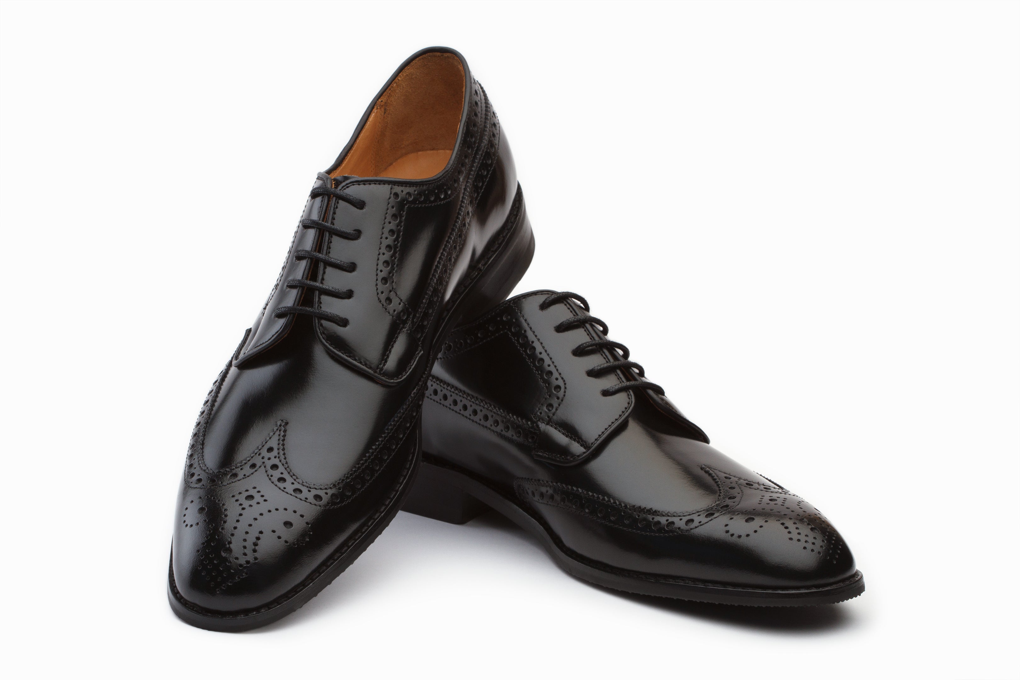 Wingtip Derby Brogue - High Gloss Black