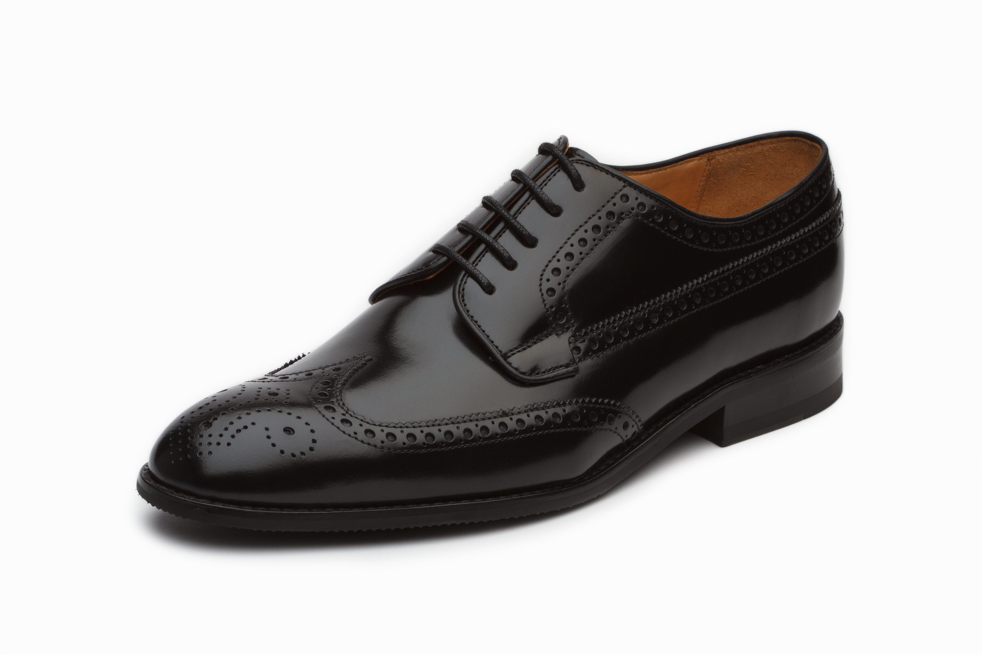 Wingtip Derby Brogue - High Gloss Black