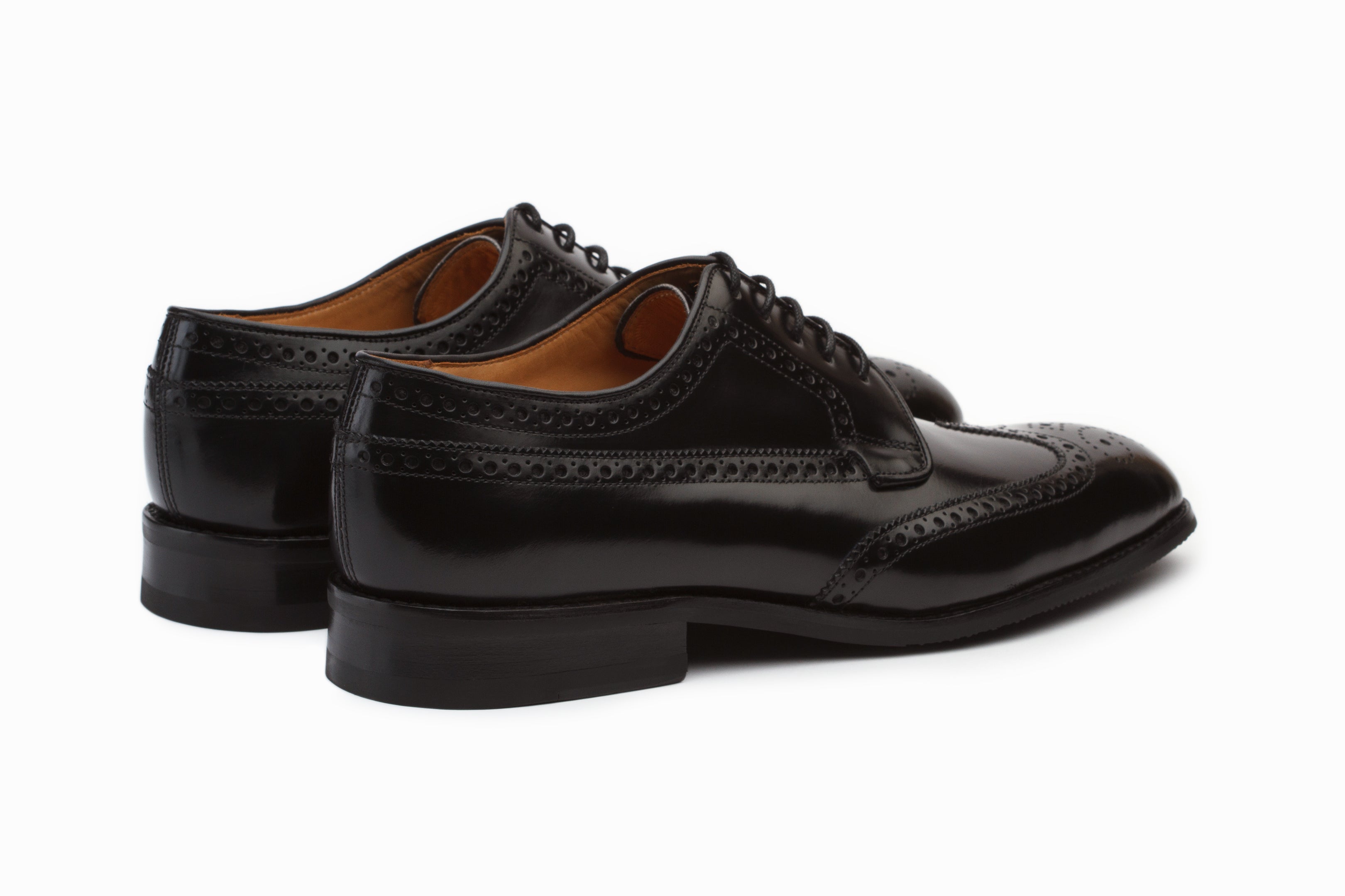 Wingtip Derby Brogue - High Gloss Black