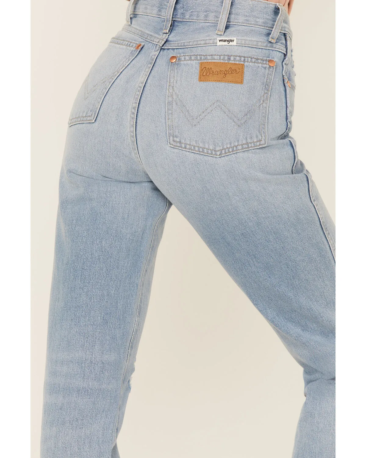 Wrangler Retro Women's Wild West 603 Mid Damaged High Rise Straight Jeans