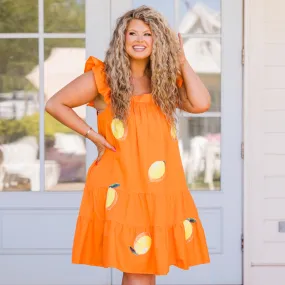 You Didn't Know Dress, Orange