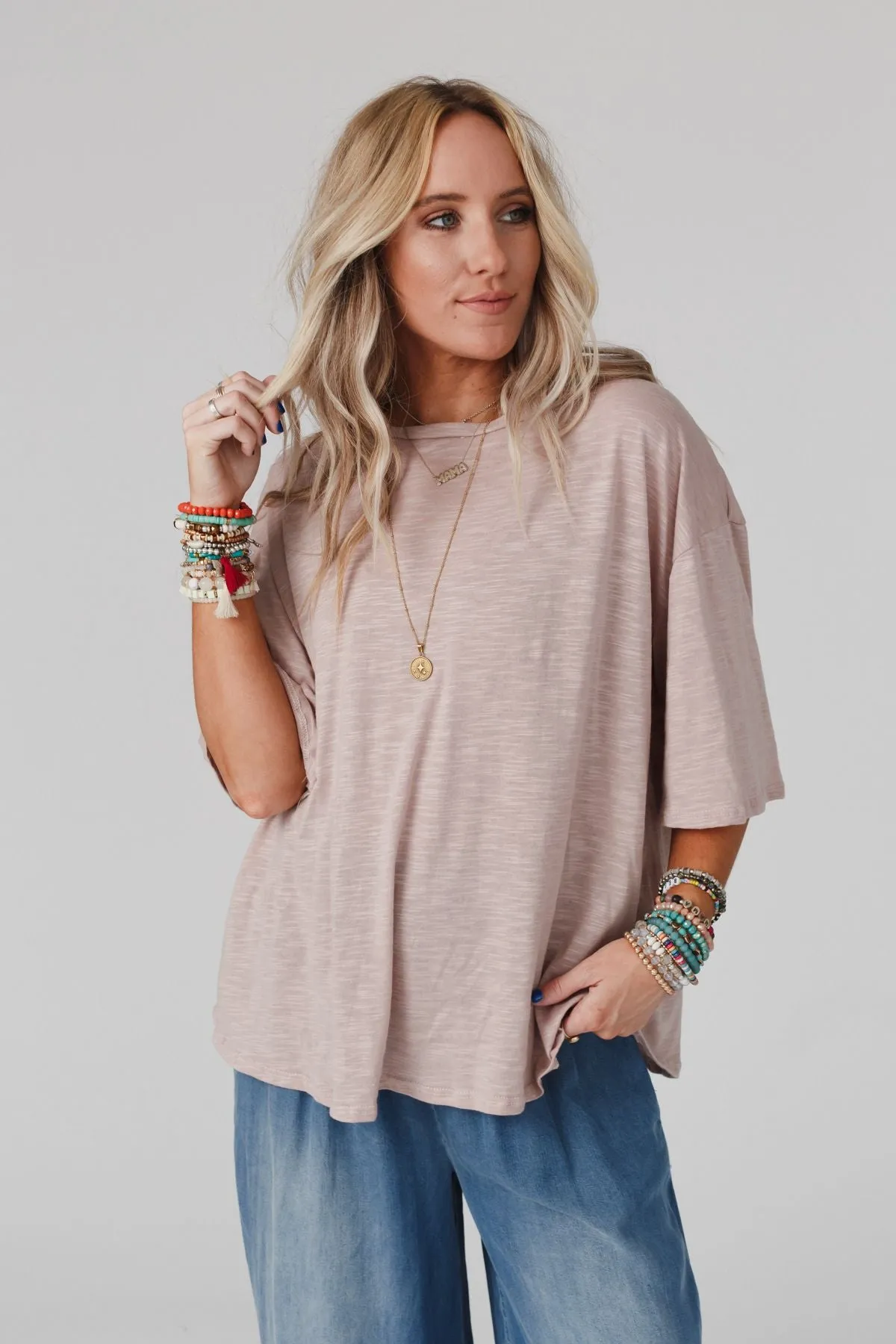 Your Favorite Slub Tee Shirt - Taupe